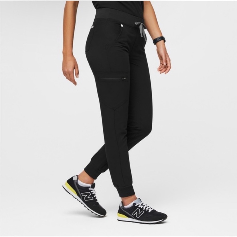 Figs Technical Collection Black Jogger Pant Scrub Womens Size Large